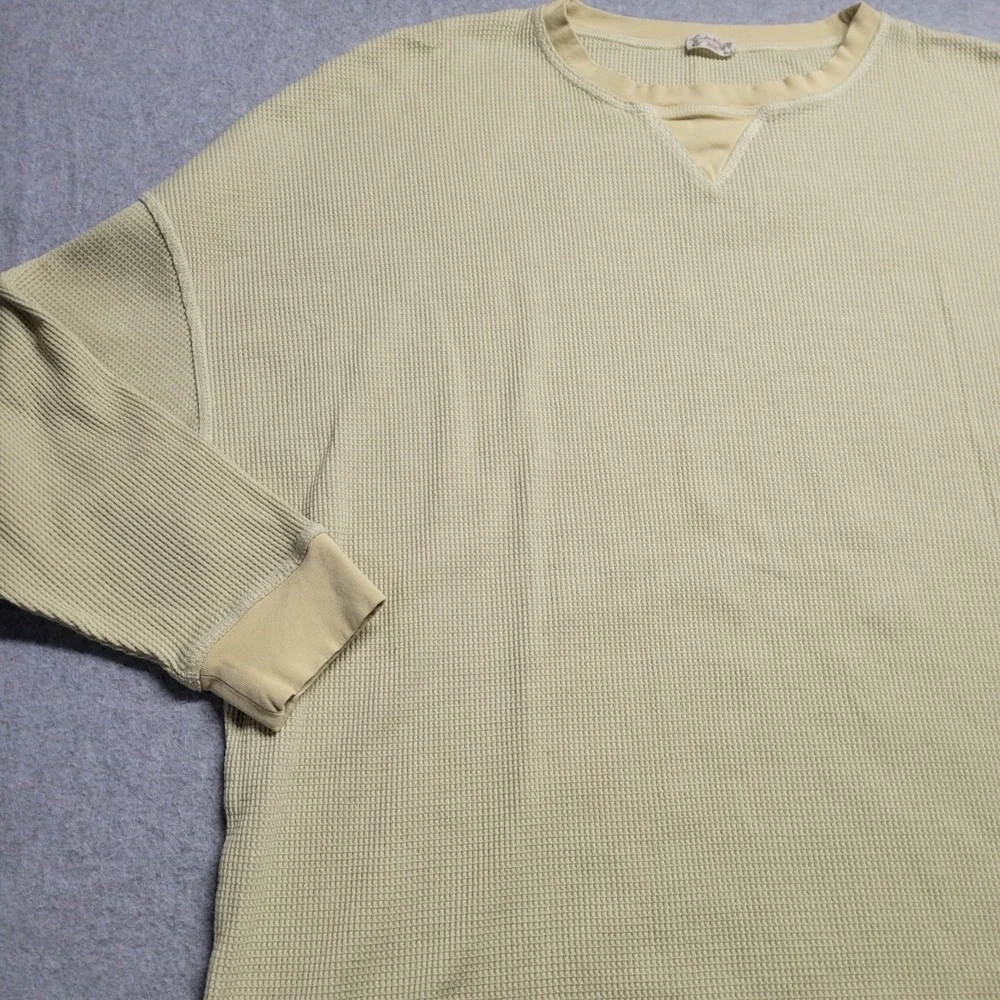Intimately Free‎ People Lime Green Thermal Long Sleeve Top Women's Size XS